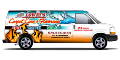 Lowry’s Carpet Care, Fire, Water, Mold Logo